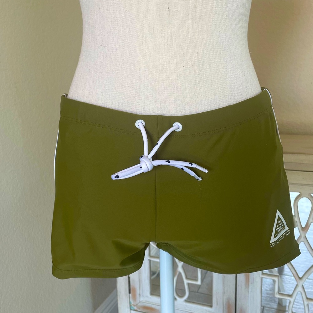 TOM TAILOR GREEN SWIM SHORTS SZ 6 NWT